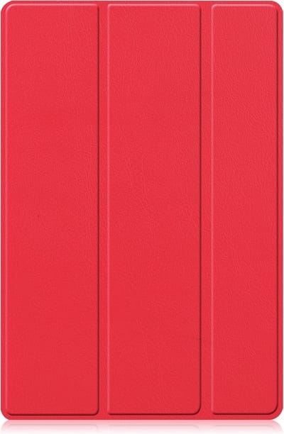 Hoesje Geschikt voor Samsung Galaxy Tab S6 Lite - 10.4 inch - Samsung Tab S6 Lite Hoesje - Tri fold book case hoes - TPU Back Cover met stand Rood