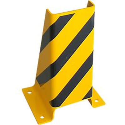 Schulte Lagertechnik U-vormige stootbeschermingshoek voor palletstellingen - B 300 x H 400 mm - opening 155 mm - geel/zwart