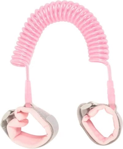Scoby - 360° Polstuigje voor Kinderen - Veilig Onderweg - Looplijn - Safety Wristband - 1,5 Meter - Roze
