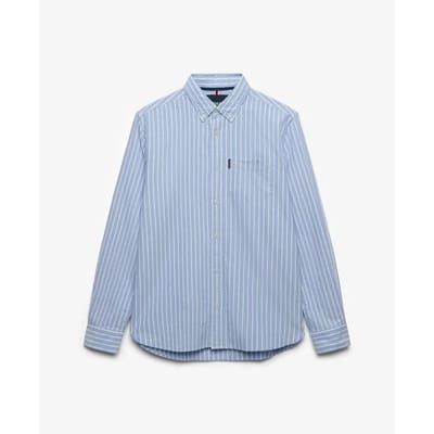 Superdry - Essential Oxford Overhemd met Lange Mouwen - Heren - Lange mouwen shirts