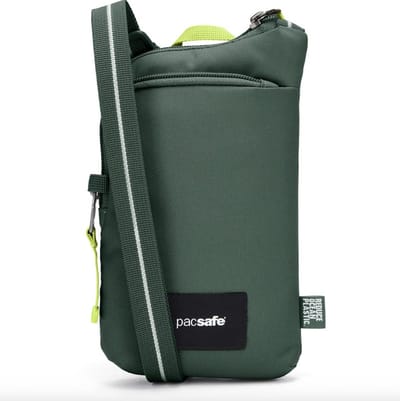 Pacsafe GO Tech Crossbody tas - 0.2L - RFID - Anti-diefstal - Festivaltas - Reistas - Groen