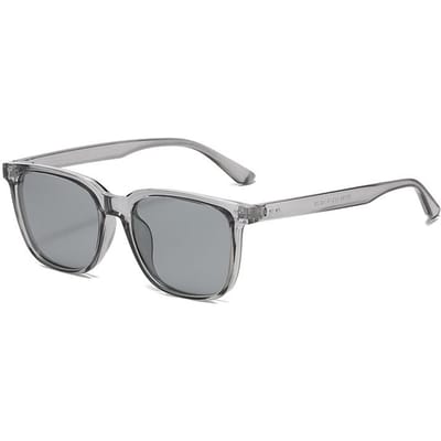 Trendy Vierkante Zonnebril Mannen Vrouwen Luxe Klinknagel UV400 Bescherming Mode Buiten Anti-Reflectie Rijbril gray