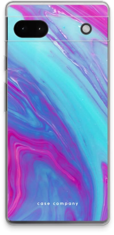 Case Company® - Hoesje geschikt voor Google Pixel 6a hoesje - Zweverige regenboog - Soft Cover Telefoonhoesje - Bescherming aan alle Kanten en Schermrand
