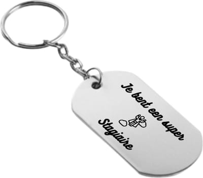 Akyol - Je bent een super stagiaire sleutelhanger cadeau - Afscheidscadeau stagiaire - Afscheid stagiaire - Cadeau stagiaire - Leuk kado voor iemand die stage loopt - 2,5 x 2,5 CM