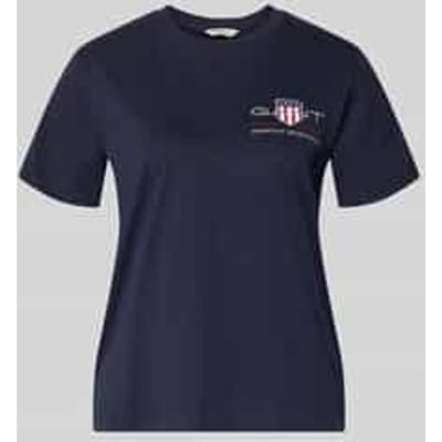 T-shirt met ronde hals en labelstitching