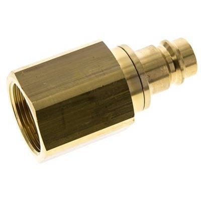 Messing DN 19 Luchtkoppeling Insteeknippel G 1 1/4 inch Binnendraad Double Shut-Off - CLP19-F-B-SV-114