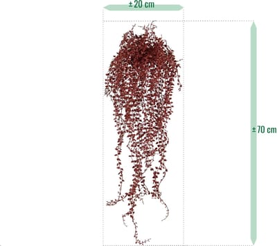 Callisia kunst hangplant 70cm UV Burgundy