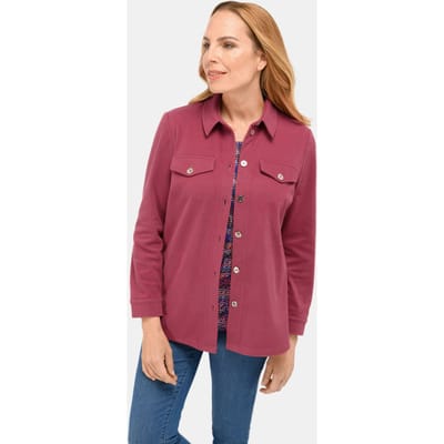 Modern overhemdjasje van comfortabel materiaal - koraalrood - Gr. 38 van Goldner Fashion