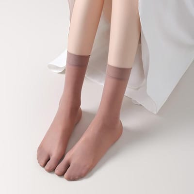10 Paren Twee Teennagels Tabi Kristal Zijde Sokken Effen Zwart Nude Ademend Koel Kousen Japanse Vrouwen Mannen Zomer Ultra-Dunne Sokken EU 35-42 gray