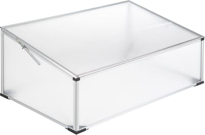 tectake® Kweekbak met Aluminium Frame en Vergrendelbaar Dak – 102 x 61 x 41/31 cm – Lichtdoorlatende Holle Kamerplaten voor Optimale Bescherming en Ventilatie
