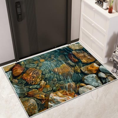Porte de Salle de Bain Tapis de Salle de Bain Antidérapant Tapis de Chute pour Toilettes Tapis Absorbant à Séchage Rapide en Terre de Diatomées Doux 40 * 60CM diatom mud gray