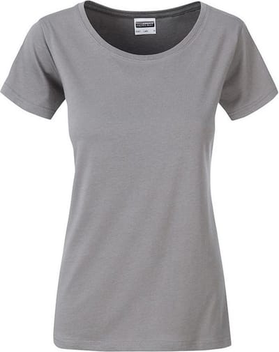 James and Nicholson Dames/dames Basic Organic Katoenen T-Shirt (Staalgrijs)