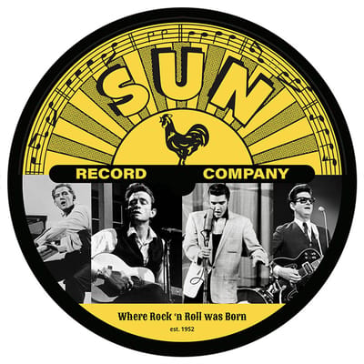 Signs USA - wandbord - dibond - Rond 35 x 35 cm - Sun Records