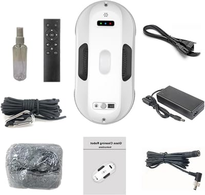 Ramenwasser Robot - Glazenwasser Apparaat - Automatisch Ramen Schoonmaken - Dubbele Schijf Wisser - 10 Gram - Wit