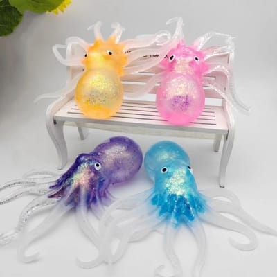 Octopus Stressballen voor Kinderen Volwassenen Knijpballen Sensorisch Fidget Speelgoed Squishy Speelgoed Klaslokaal Prijzen Feestartikelen voor Peuters beige