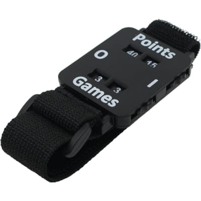 Tennis Scoreteller Horloge met Verstelbare Polsband Tennis Scorebord Polsband voor Volwassenen Mannen Vrouwen Buitensporten zwart