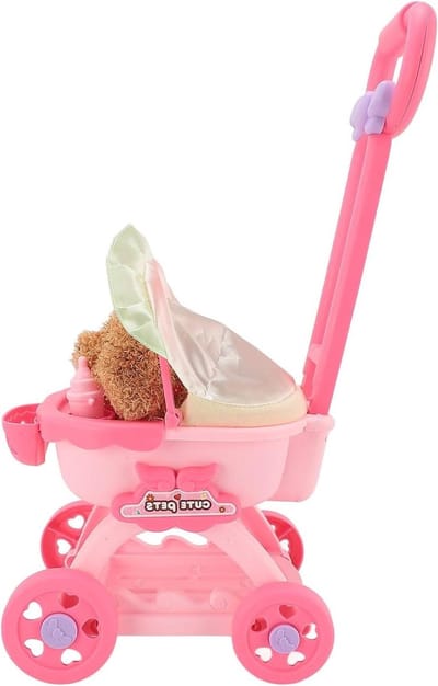 Huisdierpop Duwkar - Educatief Speelgoed - Fantasierijk Spelen - Stimuleert Vaardigheden - 31 x 18 x 14 cm - Prachtig