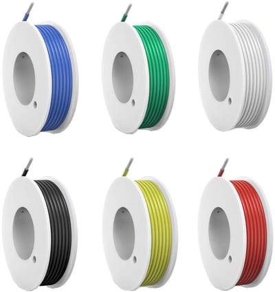 Allecta - Flexibele Siliconen Draadset 28 AWG 6 Kleuren 10 Meter per Spoel