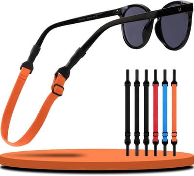 Thijox - 6 Stuks Antislip Brillenbanden Sportbrilbanden Verstelbaar en Flexibel voor Heren en Dames - Ideaal voor Sport, Outdoor en Vrije Tijd - Blauw