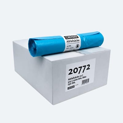Vuilniszakken - Afvalzakken - Huishoudelijk Afval - Scheurvast Materiaal - 70 Liter - Blauw