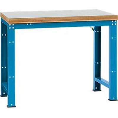 Manuflex werkbank Profi standaard, Tafelblad kunststof B 1250 x D 700, lichtblauw