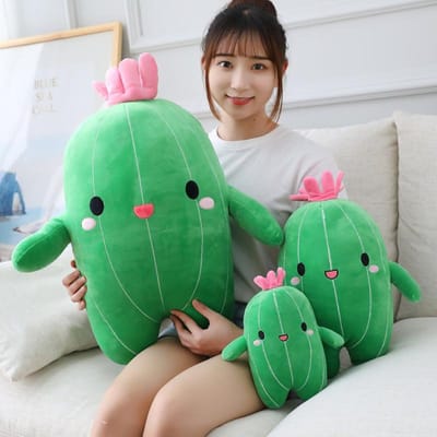 Schattige Cactus Pluche Speelgoed Gevuld Zacht Speelgoed Poppen Verjaardagscadeaus Cartoon Eten Pluche Pluchebeestjes Kawaii Kussen 20cm