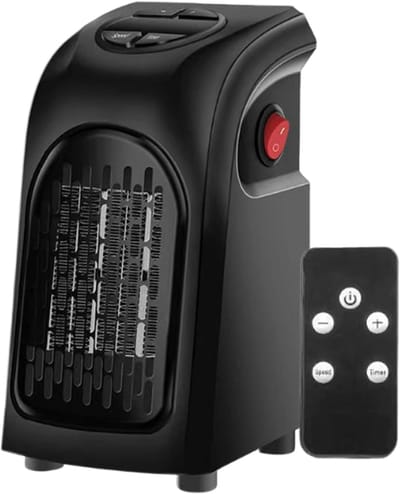 Elektrische kachels - Bijkomende Verwarming, Radiateur voor Kleine Kamer - Wandstopcontact Blowerverwarming 400W voor Kamer, Appartement, Kantoor, Kinderkamer, Kelder, Garage, Werkplaats