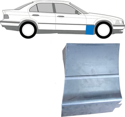 Reparatiepaneel voorspatbord voor BMW 3 E36 1990-2000 / Rechts / COMBI
