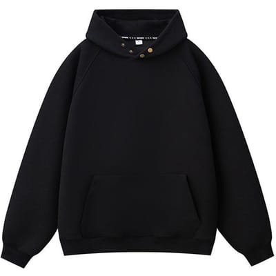 Hoodie Mannen Nieuw Lente en Herfst Effen Kleur Hoodie Jongens Top Amerikaanse High Street Losse Verdikte Jas 5XL black