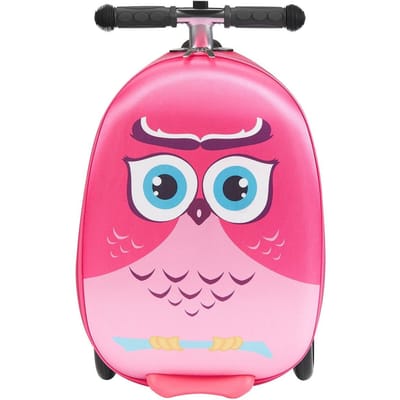 Valise Trottinette 20 pouces pour Enfants avec Roues Lumineuses Rose