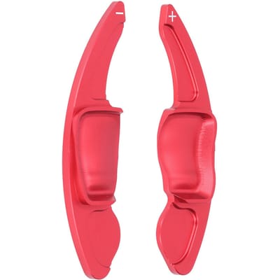 2 pièces Pagaies de Changement de Vitesse Rouges pour Volant en Alliage d'Aluminium Accessoires de Décoration de Modification de Voiture Remplacement pour Seat Leon red