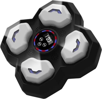 Bokstrainingsapparaat - Slimme trainer - Fitness Thuis - Interactieve Muziek - 33.8 cm Breed - Zwart