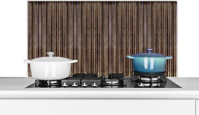 Spatscherm keuken 100x50 cm - Kookplaat achterwand Roest - Patronen - Golfplaat - Muurbeschermer - Spatwand fornuis - Hoogwaardig aluminium