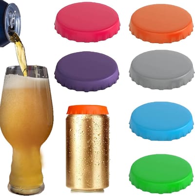 6 stuks Blikjes Cover, siliconen frisdrankblikjes deksels, Blikjes Sluiter , 2,1 inch bier-cola blikje deksels, morsbestendig, food grade blikdeksels voor frisdranken, dekselbeschermer