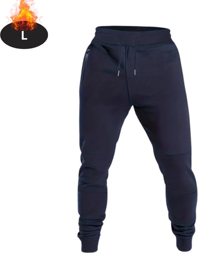Livano Trainingsbroek Heren - Sportbroek - Trainingsbroek Lang - Trainingspak - Sportkleding - Diepblauw - L