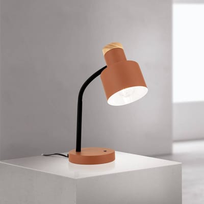 ORION Tafellamp Gili, koraalrood, staal, hoogte 35 cm, E27