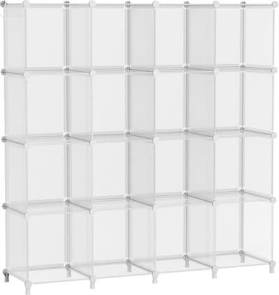 Dailygoods- Opbergkast Verstelbaar - Opbergkasten met Deuren - Opbergkast Binnen - Opbergkast Dicht - Opbergkast Speelgoed - 16 Kubussen - Opbergmeubel