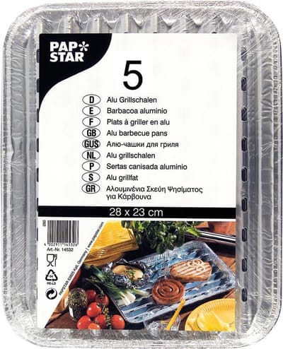 Papstar Wegwerp Schalen Aluminium - 5 Stuks