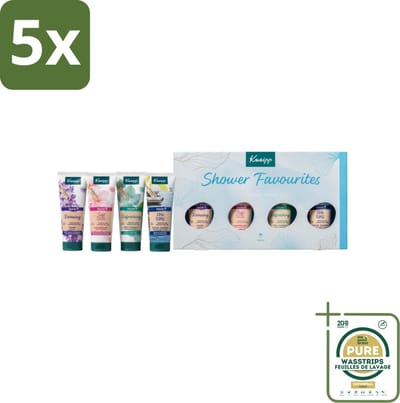 5 x Kneipp – Shower Favourites – Luxe Geschenkset - Grootverpakking - Douchegel - Douche Set - Luxe Douche - Gezondheid - Natuurlijke Ingrediënten