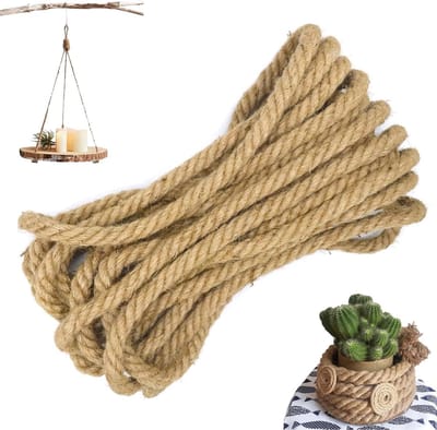 10 meter lang henneptouw 10 mm dik koord 3 strengen leuning knutselkoord huisdecoratie voor doe-het-zelf bundels en handwerk bruin