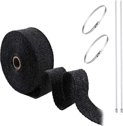 SK-Import Uitlaat Hitteband - Heatwrap - 7 Meter - Zwart