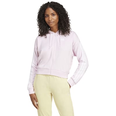 Adidas Sportswear Essentials 3-Stripes French Terry Ritshoodie - Dames - Roze