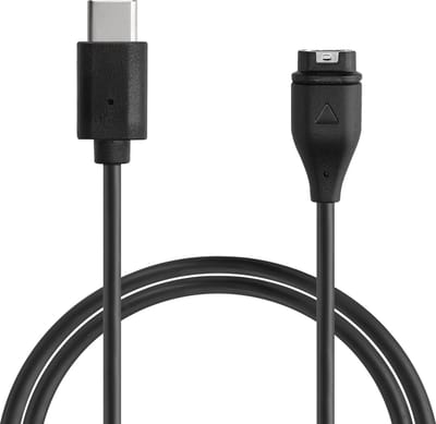 kwmobile USB-oplaadkabel type c geschikt voor Garmin Forerunner 265 / 265S / 965 / Forerunner 970 / 165 / 570 - Kabel voor smartwatch - in zwart