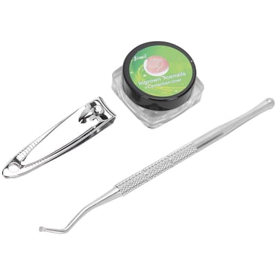 Kit Correcteur d'Hallux Valgus Soin des Pieds Lève-Ongle Incarné Pédicure Redresseur Clip Ciseaux à Ongles#1 12 Nail pads white