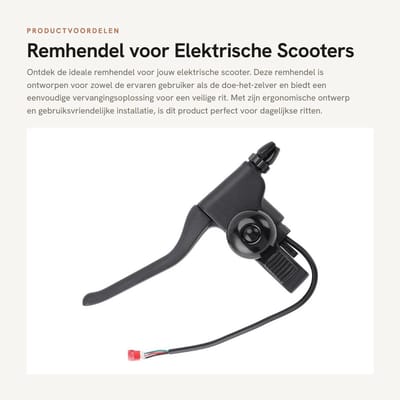 Dailygoods - Remhendel voor Elektrische Scooters - Ergonomisch Ontwerp - Eenvoudige Installatie - Veiligheid - Duurzaam - Geschikt voor Doe-het-zelf V...