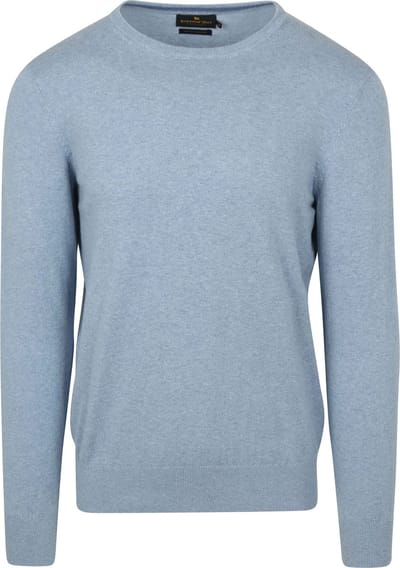 Steppin' Out Trui Cotton Cashmere Sky Blauw - Maat S - Heren - Pullovers