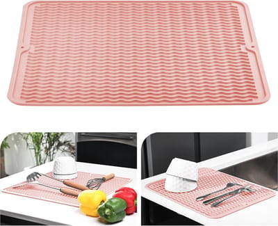 JGS ® Aanpasbare Siliconen Afdruip- en Beschermmat voor Keuken en Tafel