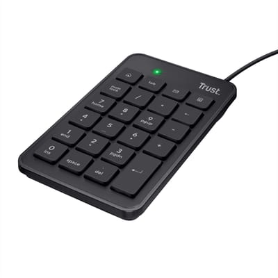 Trust Xalas - Numeriek Toetsenblok - USB Bedraad - 23 Toetsen - Voor Windows Laptop - Zwart