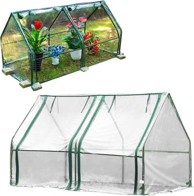 Broeikas Deksel - Kweekkas Vervanging - Planten Kweken - Oprolbare Deur - 180 x 90 x 90 cm - Meerkleurig