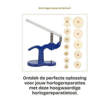 Dailygoods- Horlogereparatietool Professioneel - Horlogegereedschap Set - 12-delige Matrijzen - Duurzaam Legeringsmateriaal - Handgeperst - Geschikt voor Horloge Reparatie - Horloge Gereedschap